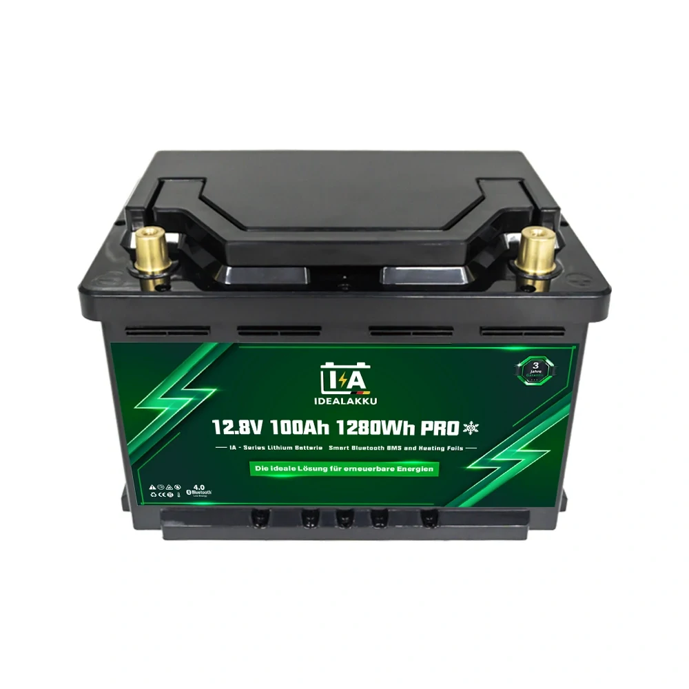 ❄️Idealakku IA-12-100H-MINI-RPO LiFePO4 baterie 12V 100Ah s ohřevem pod sedadlo – Bluetooth BMS, DIN H5/LN3, Fiat Ducato / Citroën / Peugeot