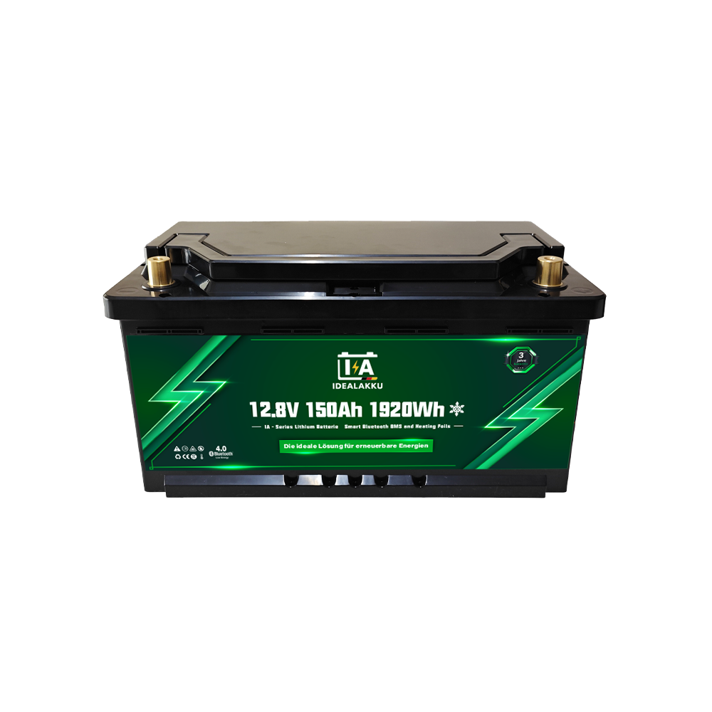 ❄️Idealakku IA-12-150H LiFePO4 baterie 12V 150Ah s ohřevem pod sedadlo – Bluetooth BMS, DIN H8/LN5, Fiat Ducato / Citroën / Peugeot