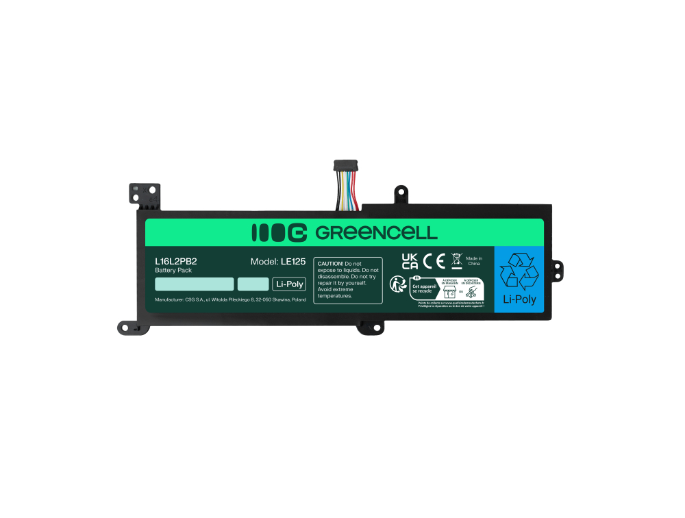 *Green Cell LE125 Baterie Lenovo IdeaPad 320-14IKB 320-15ABR 320-15AST 320-15IAP 320-15IKB 320-15ISK 330-15IKB 520-15IKB 3500mAh Li-Pol