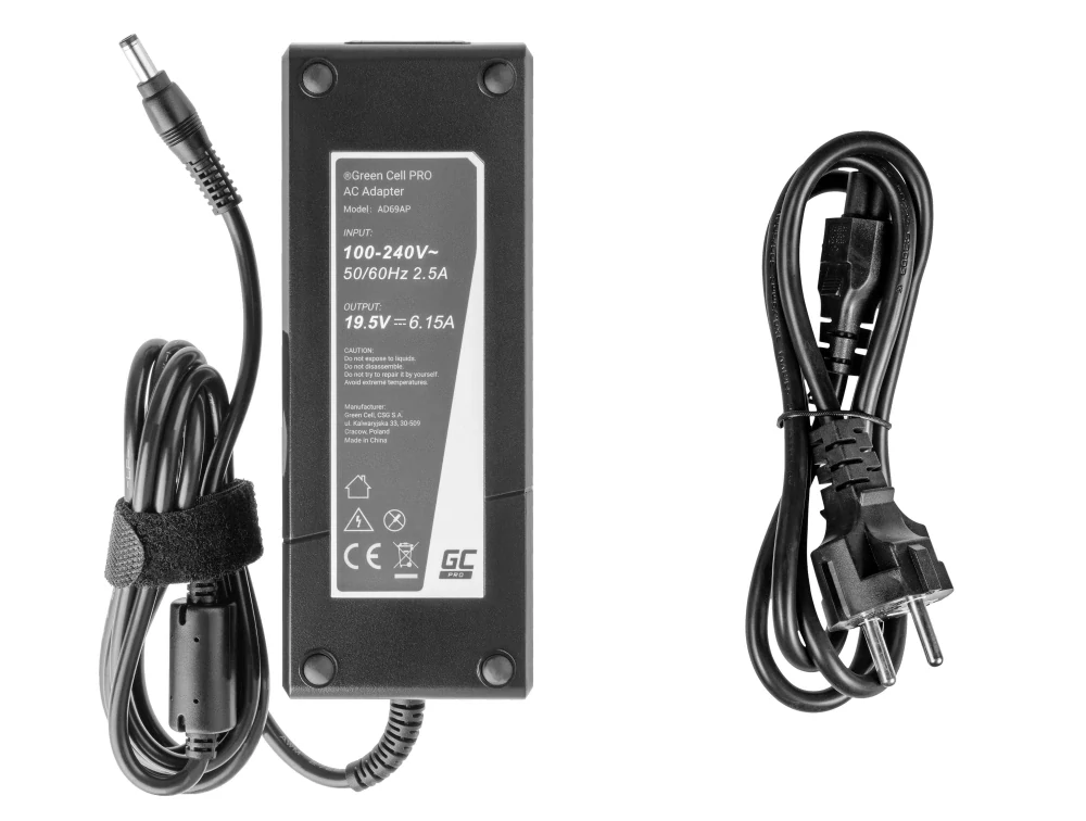 *Green Cell AD69AP Nabíječka adaptér pro Lenovo IdeaPad Y510p Y550p Y560 Y570 Y580 Z500 Z570 MSI GE60 GE70 GP70 19.5V 6.15A 120W