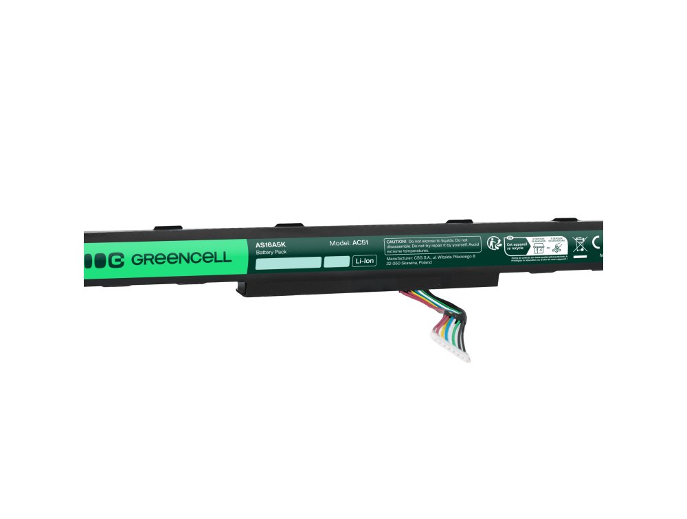 *Green Cell AC51 Baterie Acer Aspire E 15 E15 E5-575 E5-575G E 17 E17 E5-774 E5-774G 2200mAh Li-ion