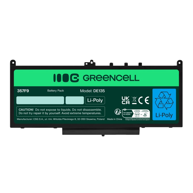 *Green Cell DE135 Baterie Dell J60J5,Dell Latitude E7270 E7470 5800mAh Li-Ion