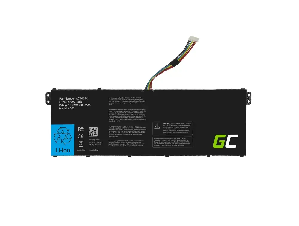*Green Cell AC62 Baterie Acer AC14B13J/AC14B18J/AC14B3K/AC14B8K/AC14B13K/AC14B18K 3000mAh Li-Pol