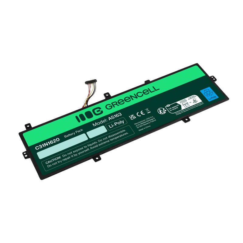 *Green Cell AS163 Baterie Asus C31N1620, Asus ZenBook UX430 UX430U UX430UA UX430UN UX430UQ 3400mAh Li-Ion