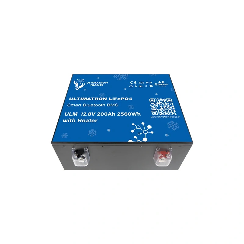 *❄️Baterie LiFePO4 12,8V 200Ah Ultimatron Smart BMS s vyhříváním – pod sedadlo