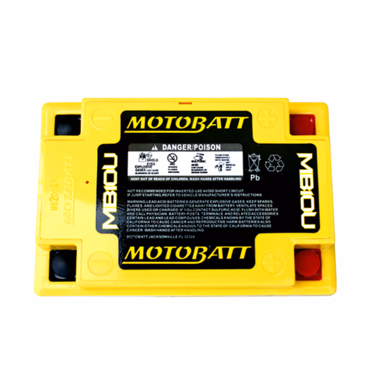Motobatt MB10U AGM motobaterie 12V 14,5Ah 175A | Náhrada YB10L-B, YB10L-B2, 12N10-3A | Oficiální CZ distribuce
