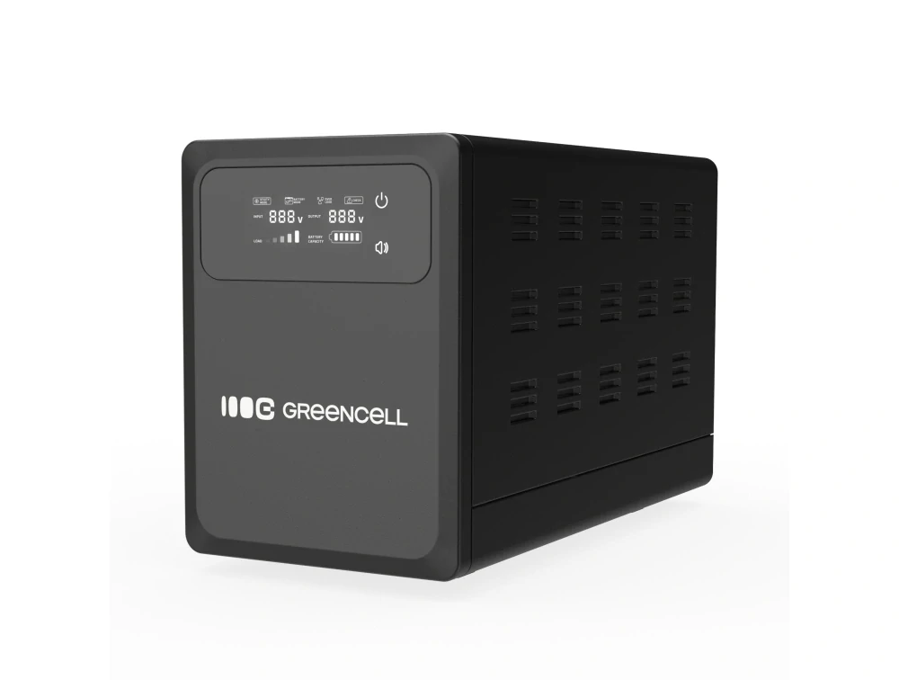 Green cell UPSLPPC500 Záložní Napájení AVR UPS 800VA 500W PowerCore 12V DC s LCD displejem, čistý sinus