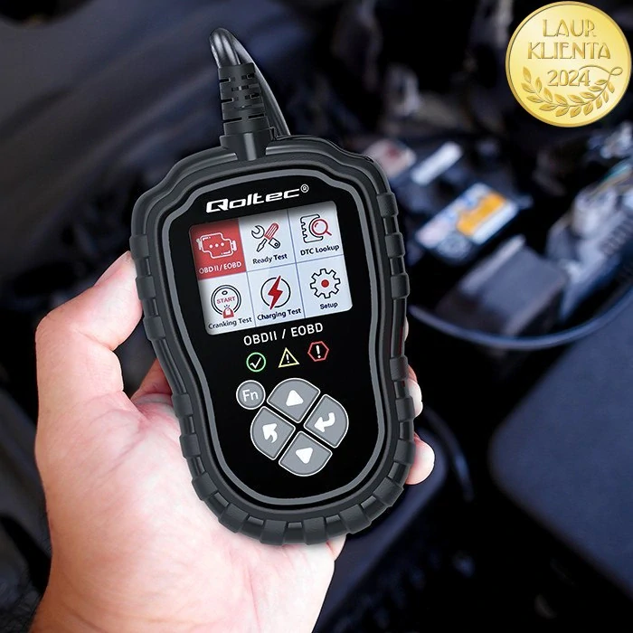 *Qoltec 50685 Digitální diagnostický tester Qoltec ProLine | OBD2 EOBD | 8V-25V | Duální systém
