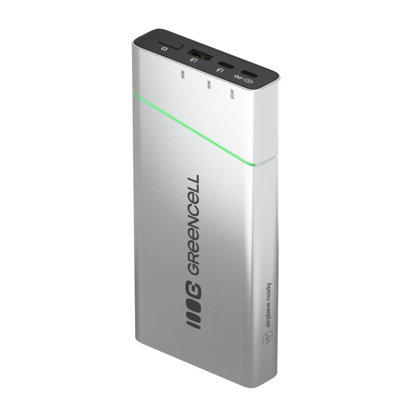 *Green Cell PowerPlay Pro PBPLGC20P – Powerbanka 20800mAh, 65W, rychlé nabíjení PD/Ultra Charge, vyrobeno v Polsku