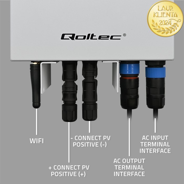 Qoltec 53867 Solární měnič pro ohřev vody ECO Solar Boost | MPPT | BYPASS | LCD | 3kW/4kW | Wi-Fi