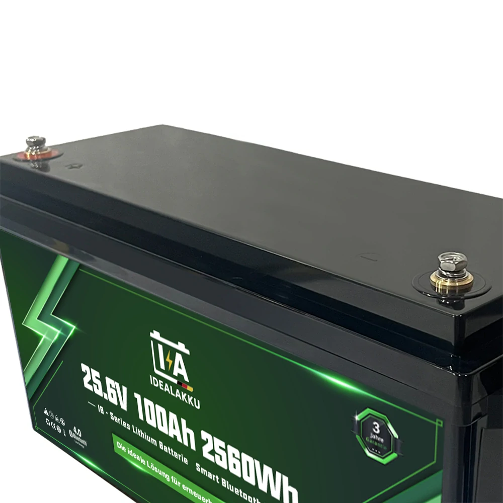Idealakku IB-24-100 Baterie LiFePO4 24V 100Ah 2560Wh | Smart BMS s Bluetooth | Idealakku.de |