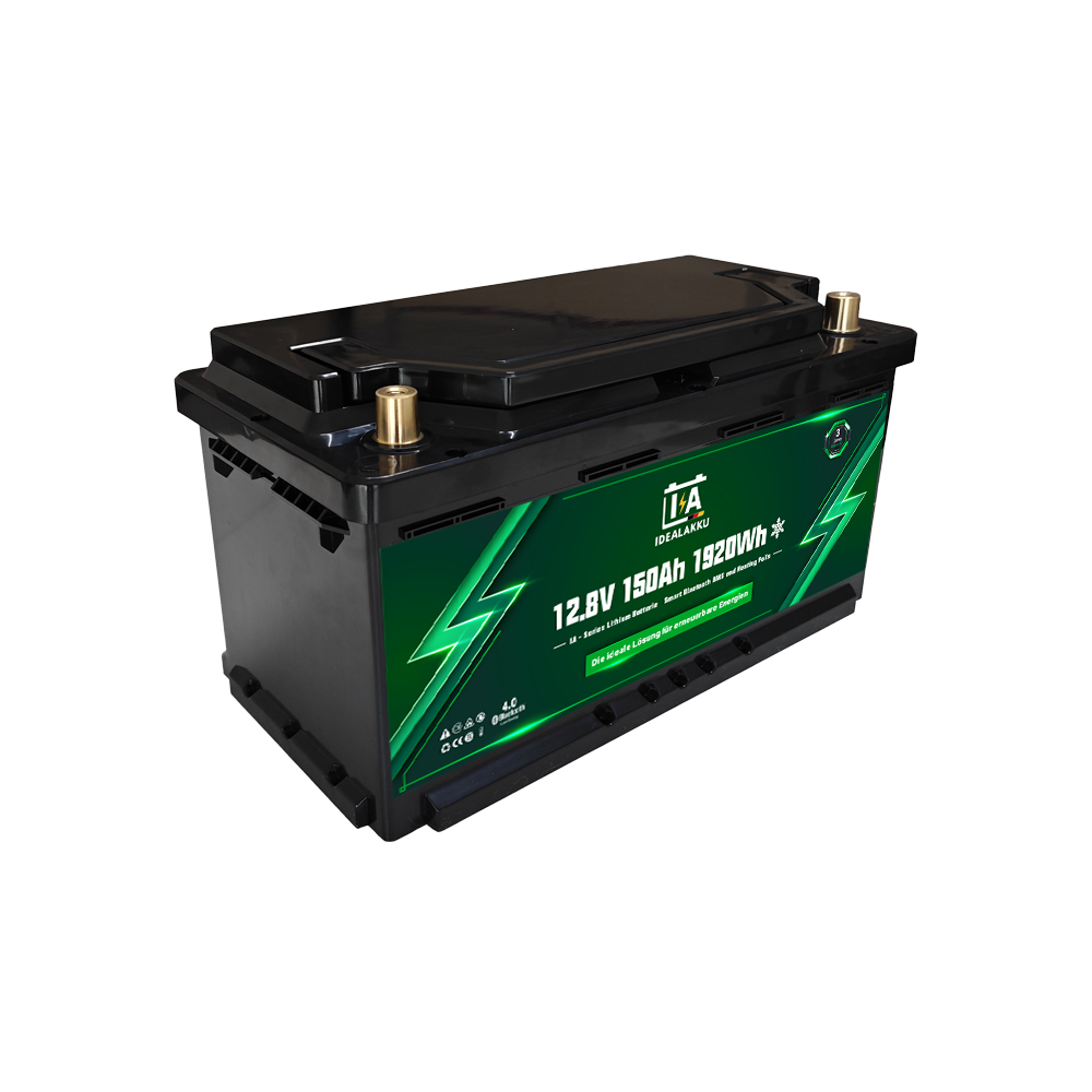 ❄️Idealakku IA-12-150H LiFePO4 baterie 12V 150Ah s ohřevem pod sedadlo – Bluetooth BMS, DIN H8/LN5, Fiat Ducato / Citroën / Peugeot
