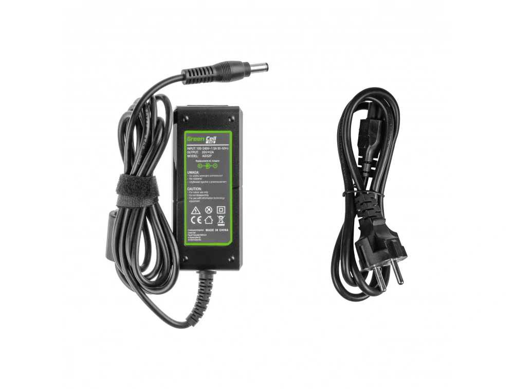 *Green Cell AD32P Adaptér nabíječka pro Lenovo S9 S10 S100 S12 U150 U260 20V 2A | 40W | konektor 5.5mm-2.5mm