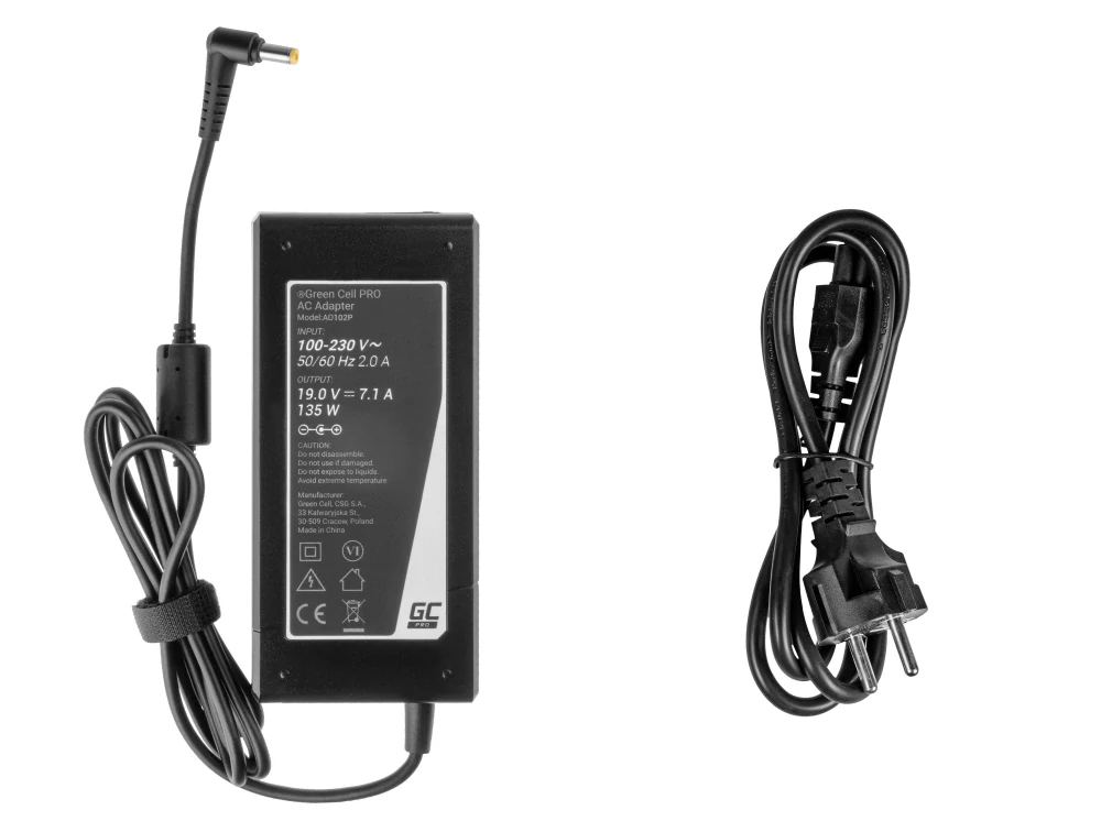 *Green Cell AD102P Adaptér Nabíječka Acer Aspire Nitro V15 VN7-571G VN7-572G VN7-591G VN7-592G 19V 7.1A 135W