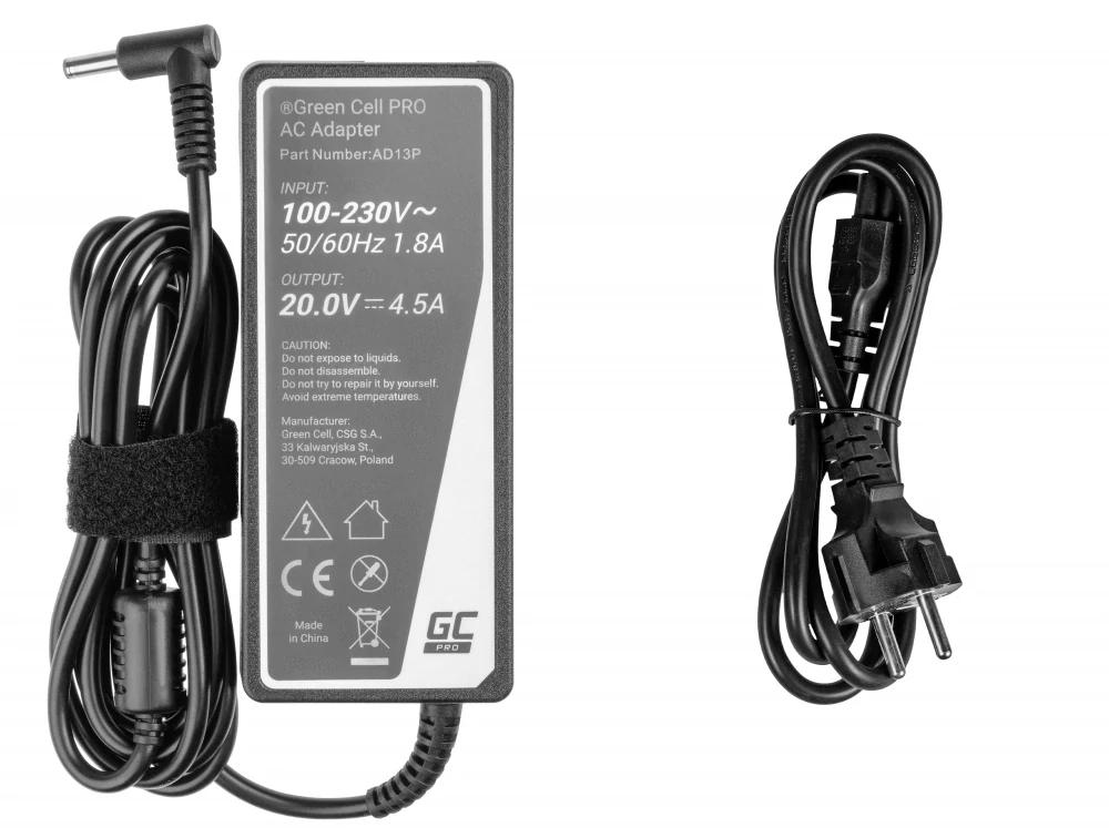 *Green Cell AD13P Adaptér Nabíječka Lenovo B570 G550 G570 G575 G770 G780 G580 G585 IdeaPad P580 Z510 Z580 Z585 20V 4.5A 90W