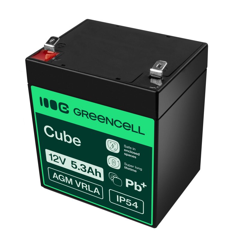 *Green Cell Olověný akumulátor 12V 5.3Ah