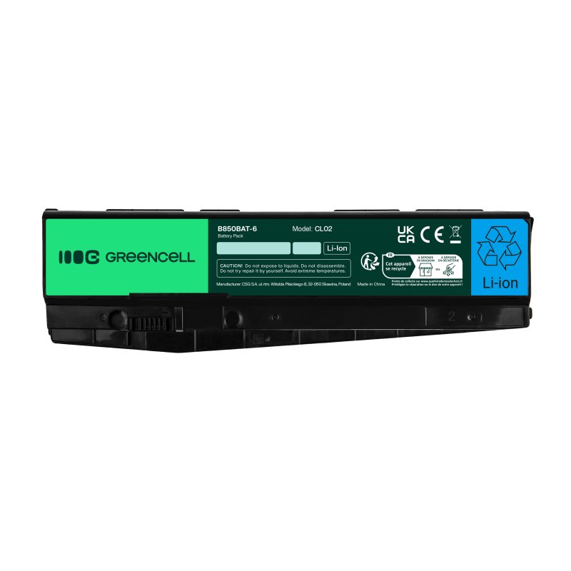 Green Cell CL02 Baterie Clevo N850BAT-6, Clevo N850 N855 N857 N870 N871 N875, Hyperbook N85 N85S N87 N87S 4400mAh Li-ion