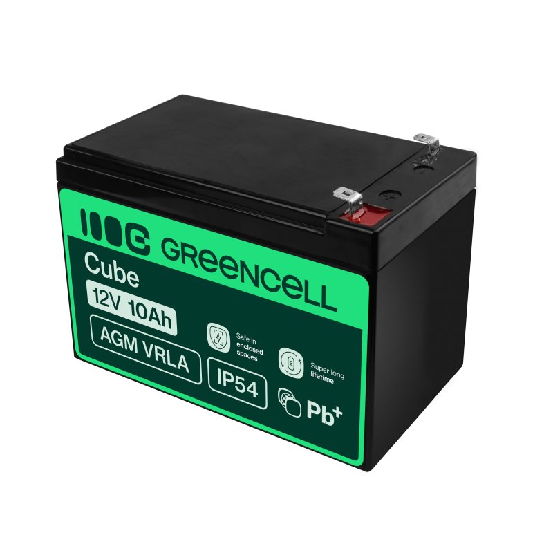 *Green Cell AGM baterie AGM 12V 10Ah akumulátorová baterie bezúdržbová pro záložní zdroje UPS