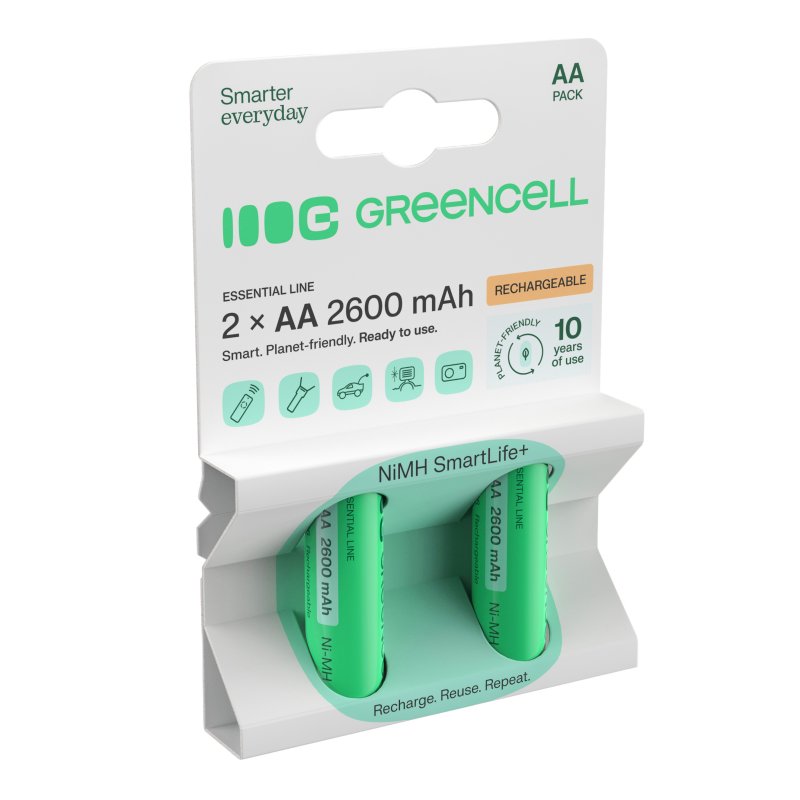 *Green Cell Dobíjecí baterie Ni-MH 2x AA HR6 2600 mAh