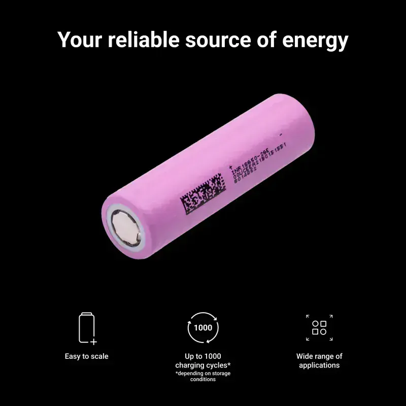 *Green Cell články 18650-Green Cell Cells 18650 Li-Ion INR1865026E ICR18650-26J 3.6V 2600mAh - 50ks