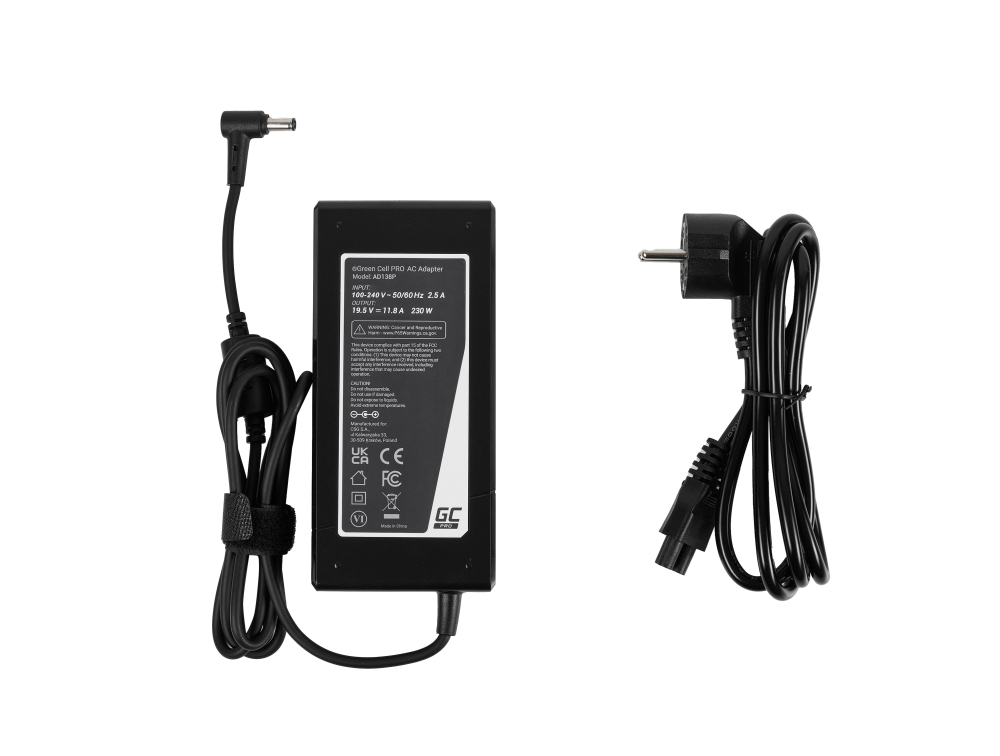 *Green Cell AD138P Nabíječka Adaptér pro Asus ROG Strix G531GU 19,5V 11.8A 230W
