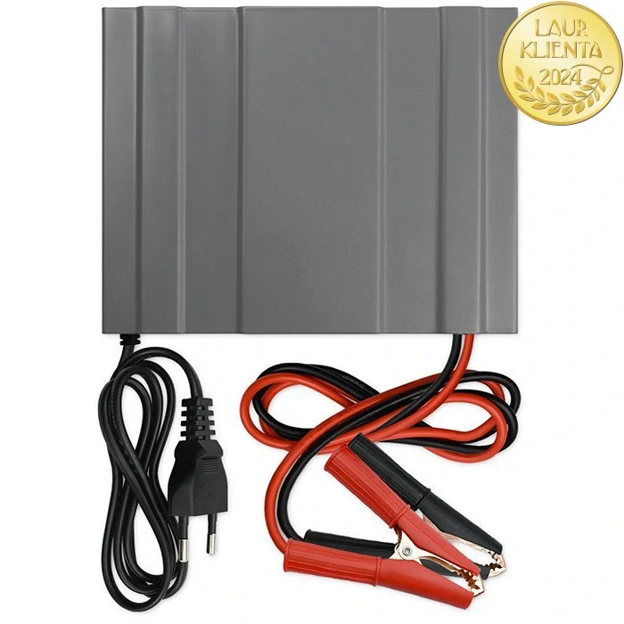 Qoltec 52491 Inteligentní mikroprocesorová nabíječka Qoltec 12V | 12,6 V | 24V | Usměrňovač s funkcí opravy pro AGM GEL | LCD