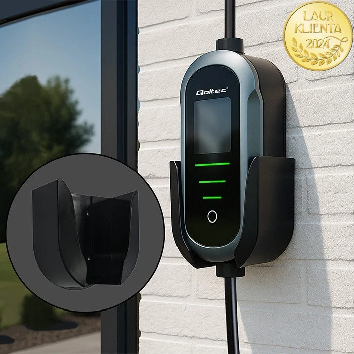 *Qoltec 52437 Mobilní nabíječka Qoltec 2 v 1 Typ 2 – 22kW | 400 V | CEE 32A | Wi-Fi | TUYA | SMART LIFE | Nastavitelný proud | 7 m kabel