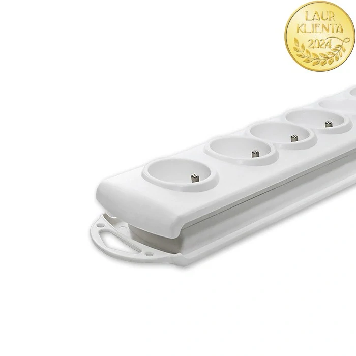Qoltec 50293 Prodlužovací kabel Qoltec | 8 zásuvek | 1,5 m | Bílý | Rychlé přepínání