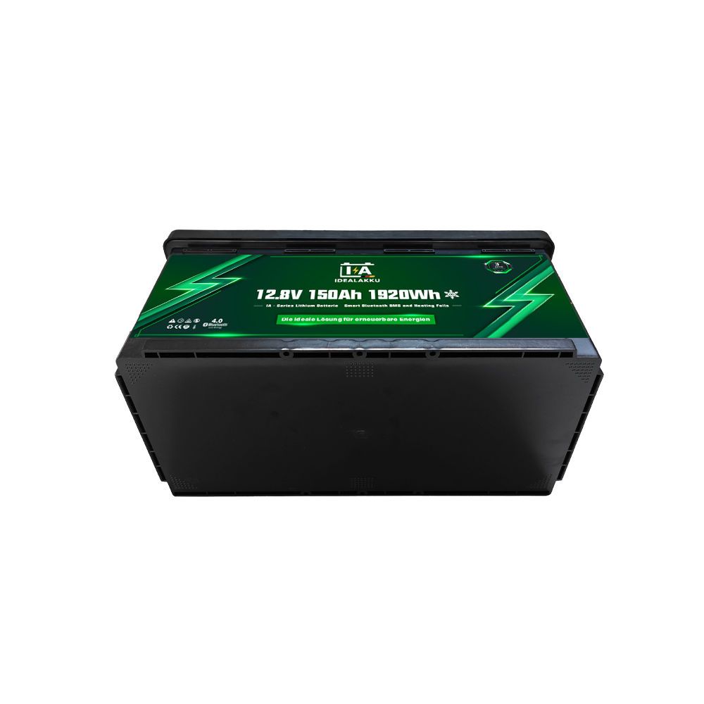 ❄️Idealakku IA-12-150H LiFePO4 baterie 12V 150Ah s ohřevem pod sedadlo – Bluetooth BMS, DIN H8/LN5, Fiat Ducato / Citroën / Peugeot