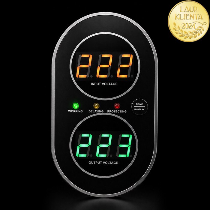Qoltec 50449 AVR 2000VA (1200W) – Automatický stabilizátor napětí 230 V | Toroidní transformátor