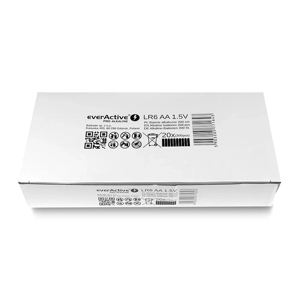 *Alkalické tužkové baterie everActive Pro AA / LR6 1,5 V – 10 ks