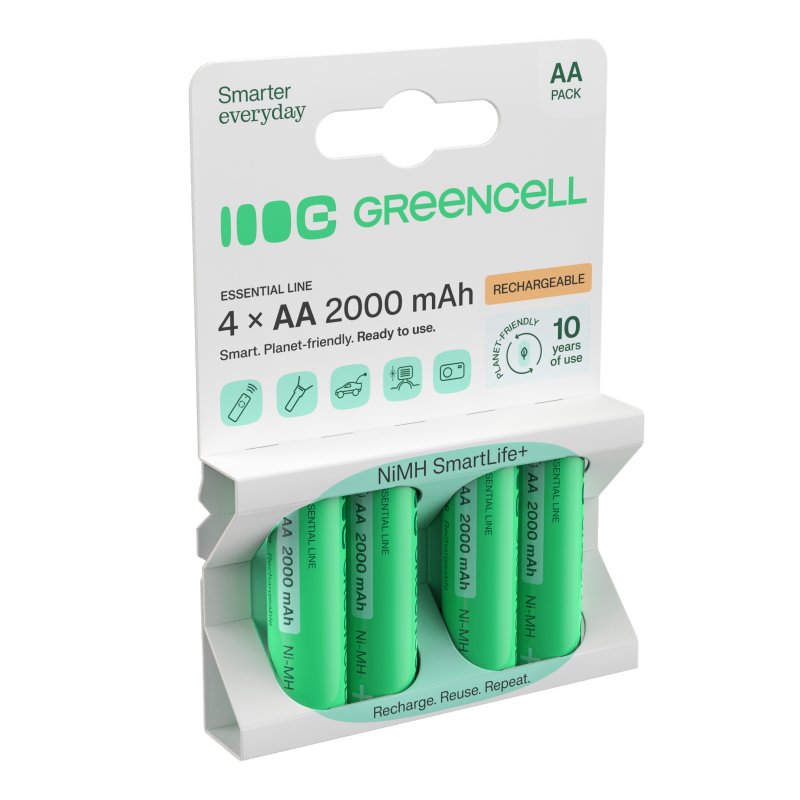 *Green Cell Dobíjecí baterie Ni-MH 4x AA HR6 2000mAh