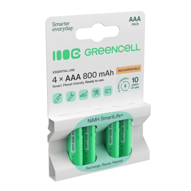 *Green Cell Dobíjecí baterie Ni-MH 4x AAA HR03 800 mAh