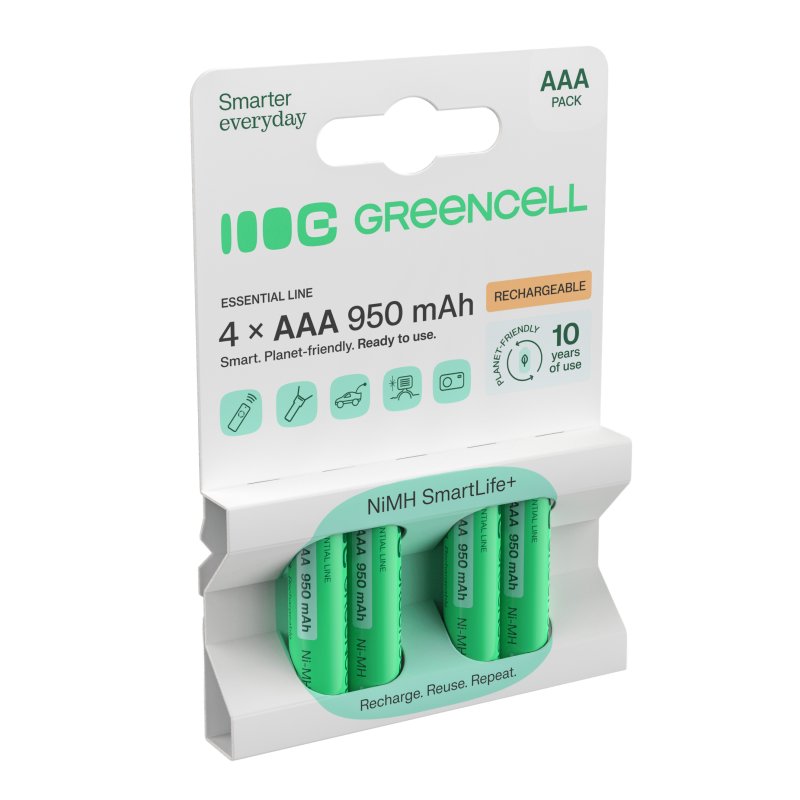 *Green Cell Dobíjecí baterie Ni-MH 4x AAA HR03 950mAh