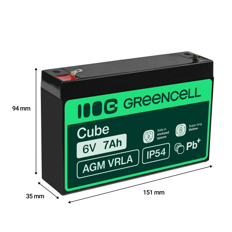 *Green Cell AGM Baterie 6V 7Ah