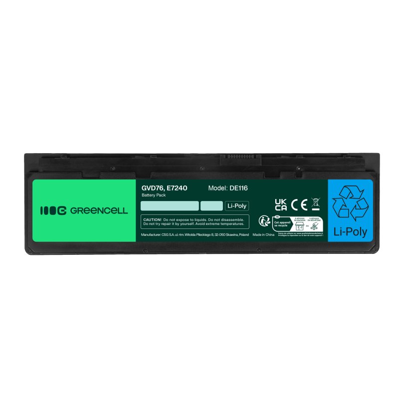 *Green Cell DE116 Baterie Dell WD52H GVD76 F3G33 Dell Latitude E7240 E7250 2400mAh Li-ion