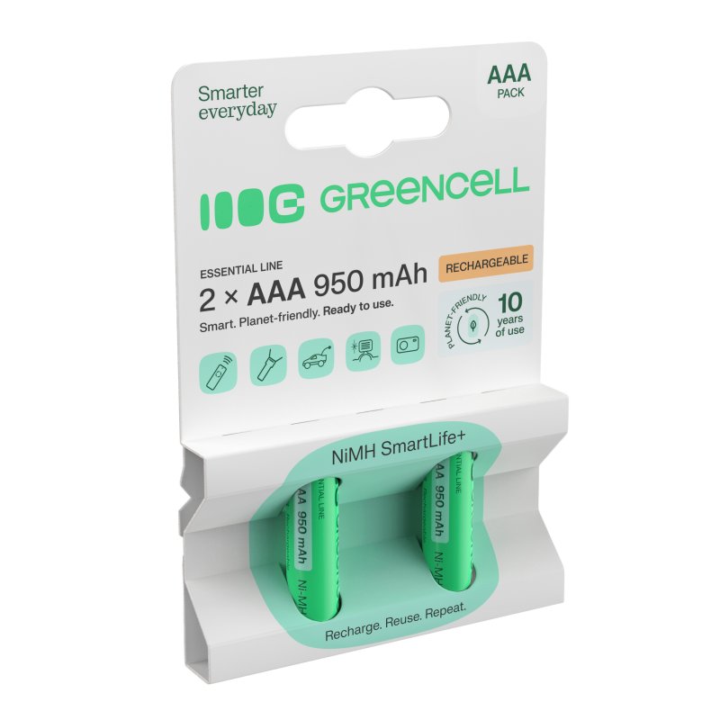 *Green Cell Dobíjecí baterie Ni-MH 2x AAA HR03 950 mAh