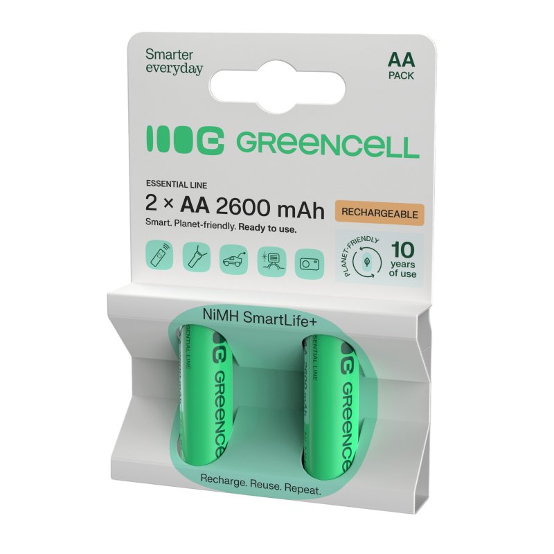 *Green Cell Dobíjecí baterie Ni-MH 2x AA HR6 2600 mAh
