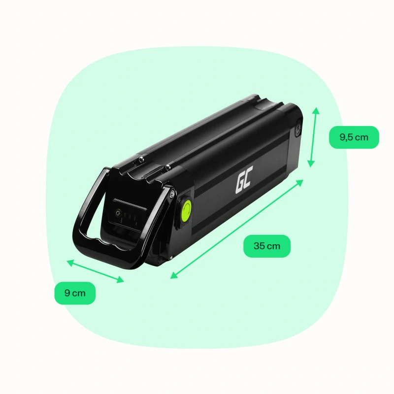 Green Cell EBIKEGCF07 Baterie pro Elektrokola Silverfish s Nabíječkou 36V 11,6Ah 417Wh Li-Ion - Vyrobeno v Polsku