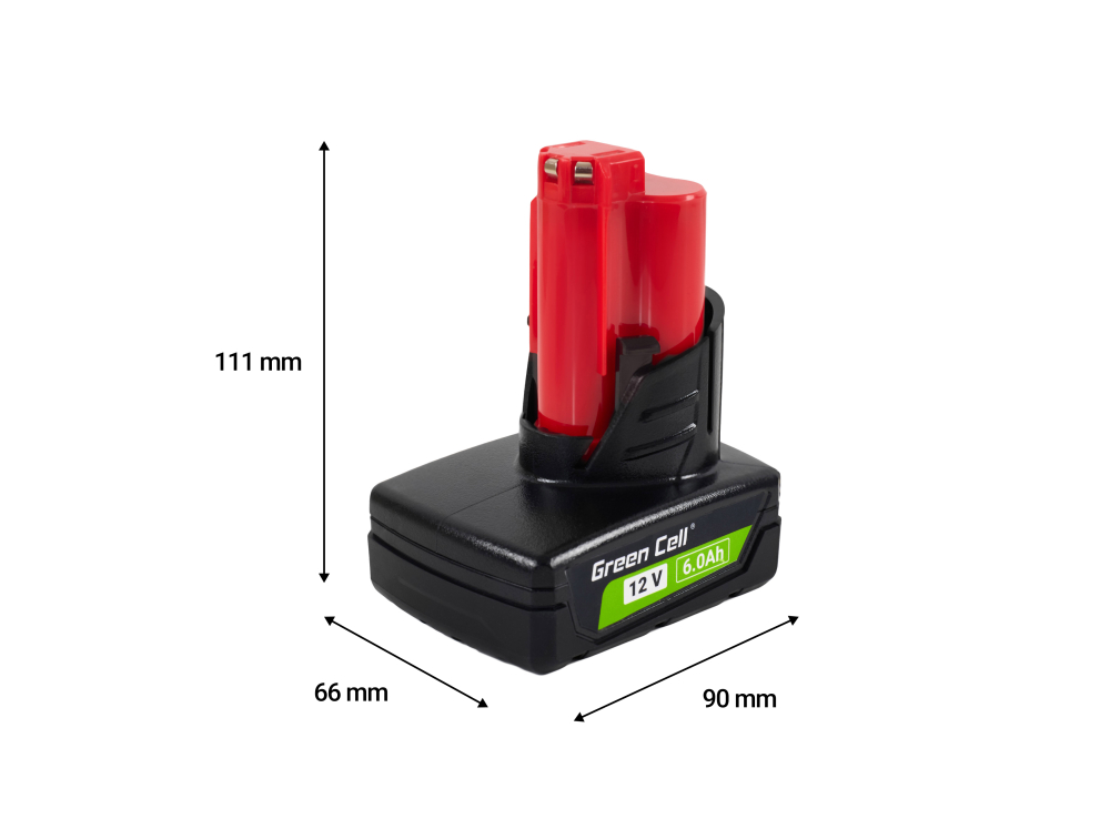 *Baterie Green Cell PTML12V6 Millwaukee M12 C12 B3 4932451388 12V 6000mAh Li-ion