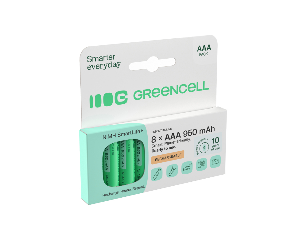 *Green Cell Dobíjecí baterie Ni-MH 8x AAA HR6 950 mAh