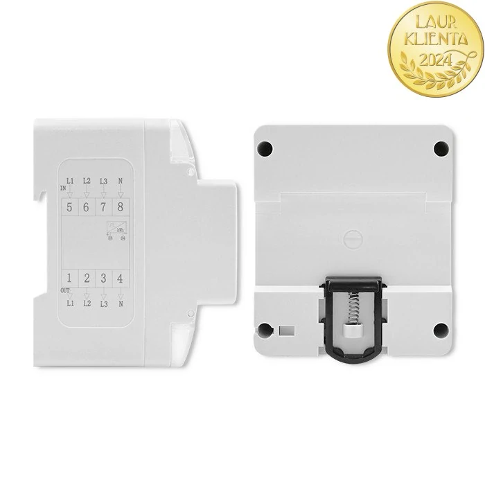 *Qoltec 50900 Třífázové elektronické počítadlo | měřič spotřeby energie na DIN lištu | 400V | LCD | 4P