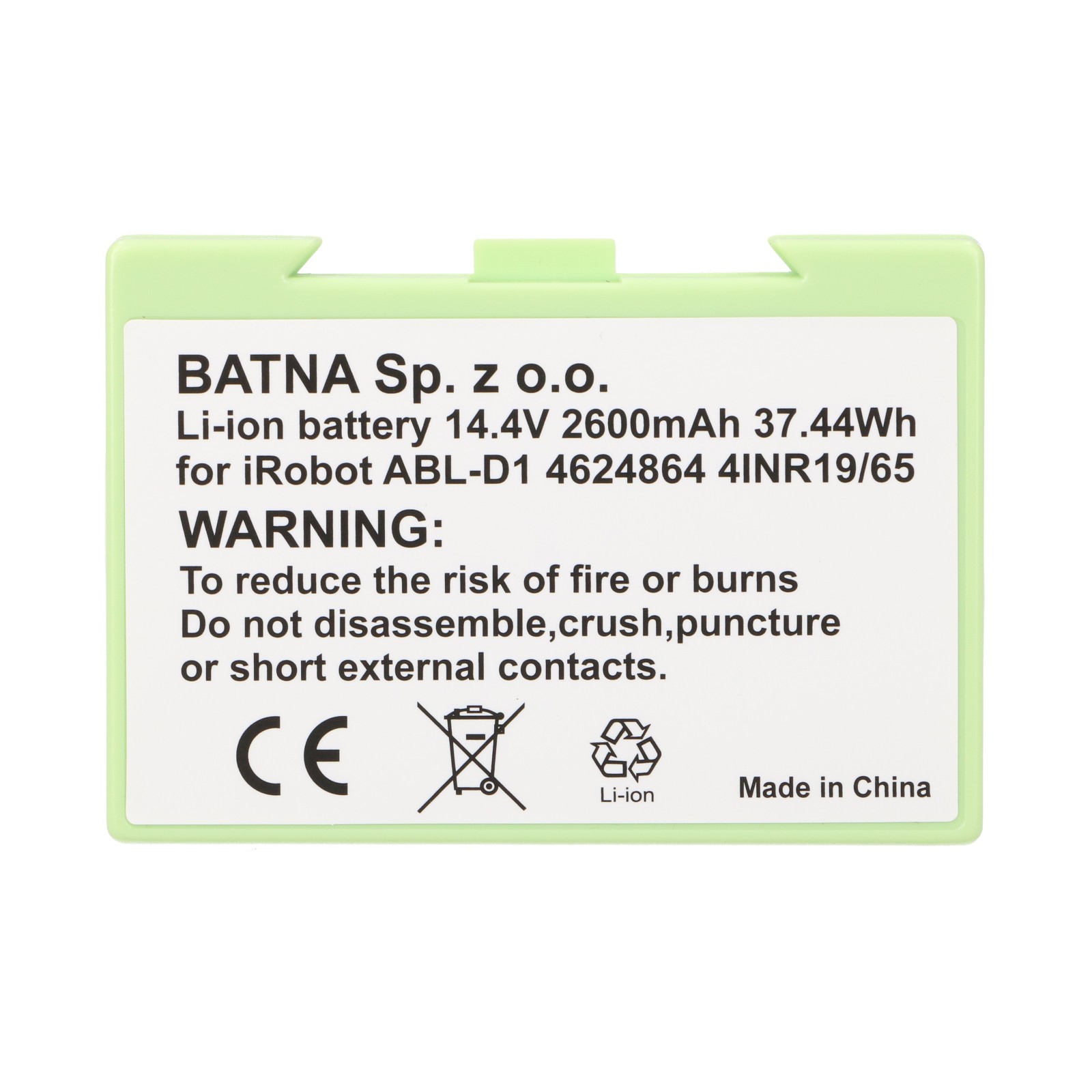 *Baterie ROOMBA E5,E6,I3,I4,I6,I7,I8,J5,J6,J7,J8 14.4V 2600mAh