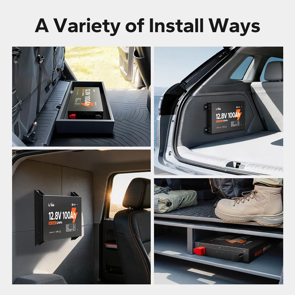 ❄️LiTime 12V 100Ah Slim LiFePO4 baterie s Bluetooth a ohřevem – ultra tenká baterie do karavanu, vestavby a lodě