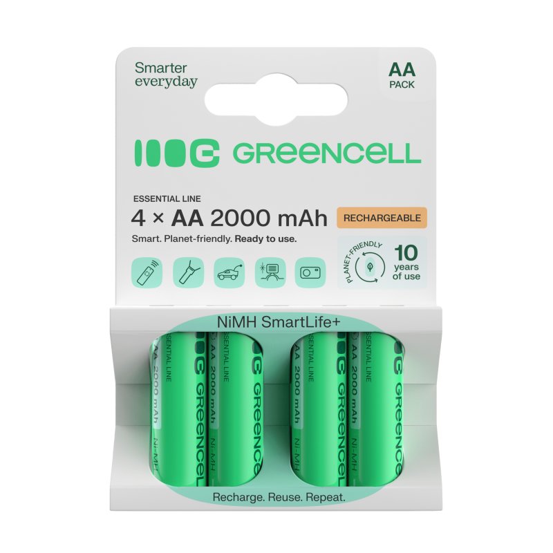 *Green Cell Dobíjecí baterie Ni-MH 4x AA HR6 2000mAh
