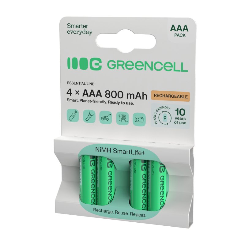 *Green Cell Dobíjecí baterie Ni-MH 4x AAA HR03 800 mAh