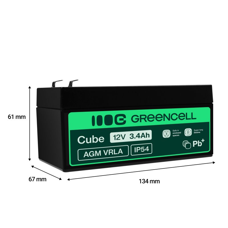 *Green Cell AGM baterie 12V 3.4Ah