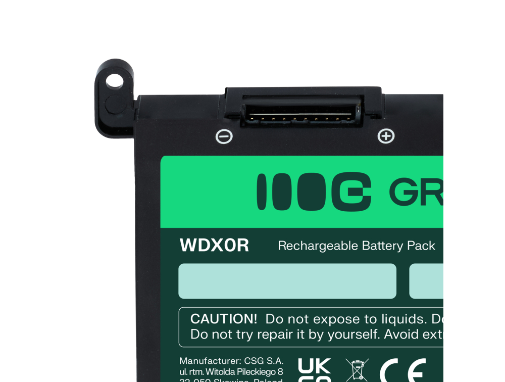 *Green Cell DE150 Baterie Dell WDX0R WDXOR, Dell Inspiron 13 5368 5378 5379 14 5482 15 5565 5567 5568 5570 5578 5579 7560 7570 17 5770 3400mAh Li-Pol
