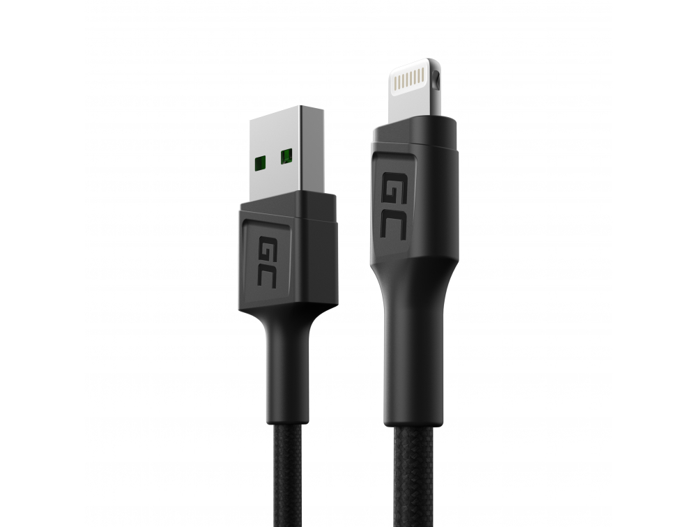 Green Cell kabel GCmatte USB - Lightning 25cm pro iPhone, iPad, iPod, s podporou rychlého nabíjení