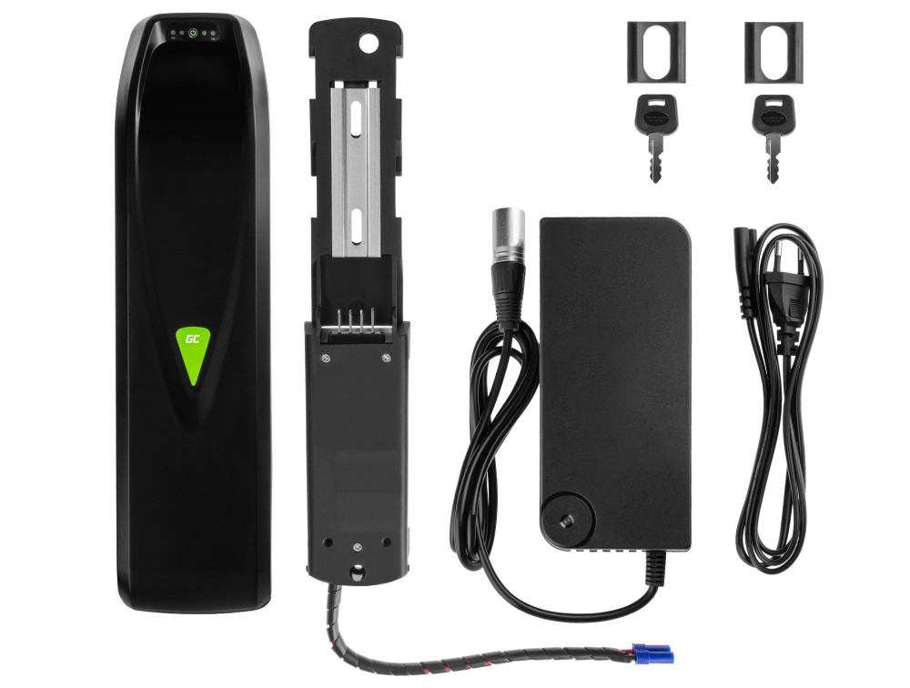 Green Cell EBIKEGCF02 Baterie pro Elektrokola Down Tube s Nabíječkou 48V 13Ah 624Wh Li-Ion